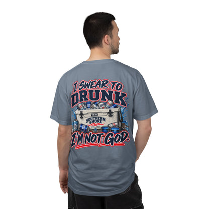 Southern Shore "I Swear to Drunk I'm Not God" Graphic T-Shirt