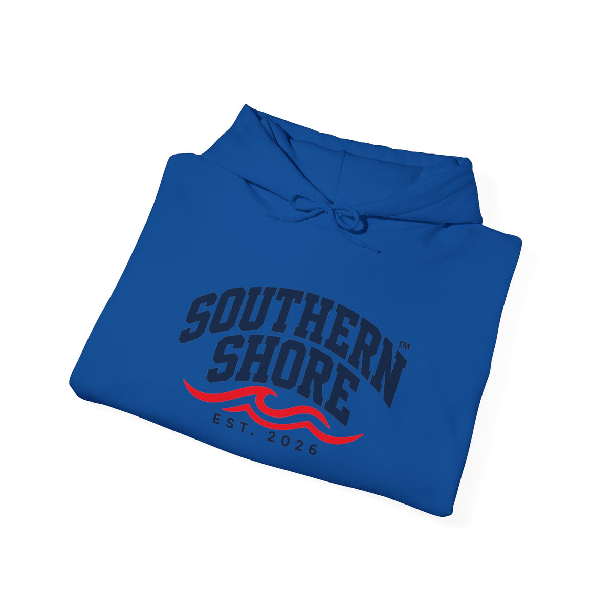 Southern Shore Hoodie — Coastal Vintage Logo Pullover (Est. 2026)
