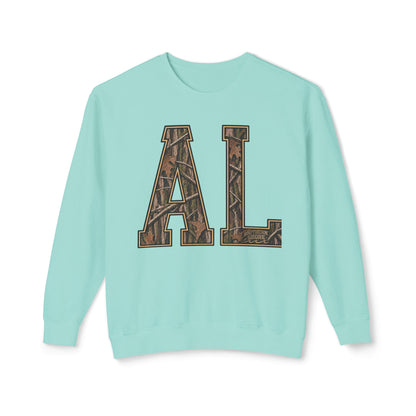AL Camo Letter Crewneck Sweatshirt