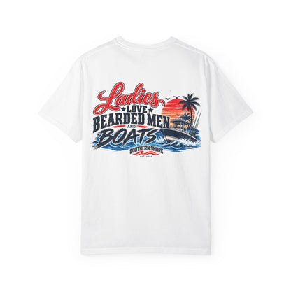 Ladies Love Bearded Men and Boats T-Shirt — Southern Shore Beach Tee