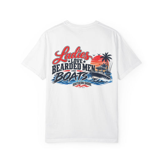 Ladies Love Bearded Men and Boats T-Shirt — Southern Shore Beach Tee