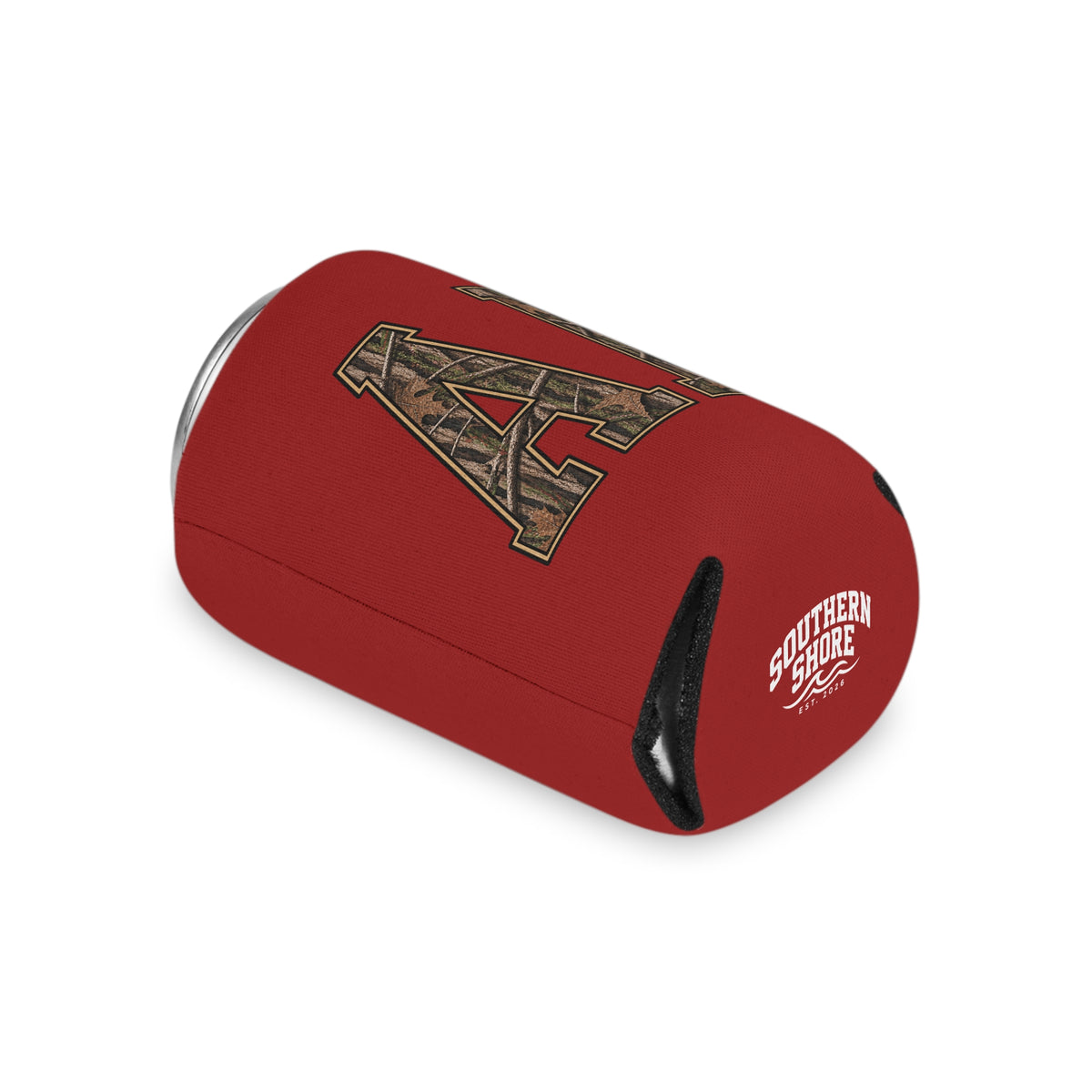 Southern Alabama Crimson Lettering Can Cooler