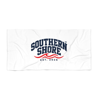 Southern Shore Beach Towel — Nautical Wave Logo, EST. 2026
