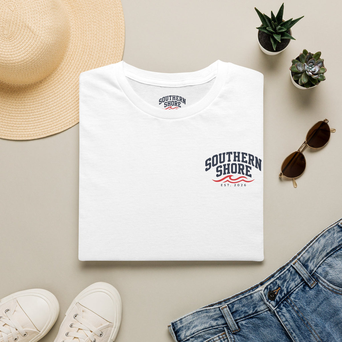 Southern Shore Pocket T‑Shirt — Coastal Graphic Tee