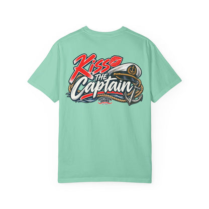 Kiss the Captain Graphic T-Shirt — Nautical Anchor Design