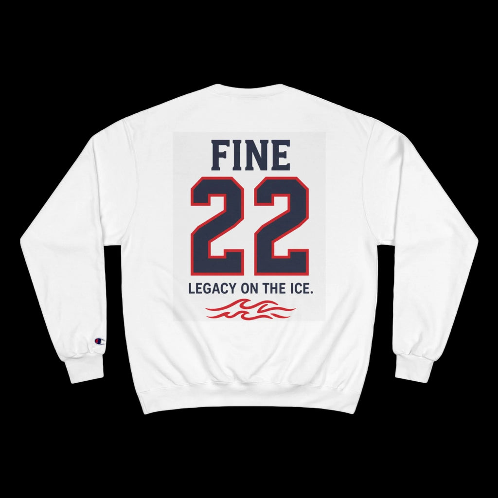 Hockey Legacy Sweatshirt — "Fine 22" Back Print Champion Crewneck