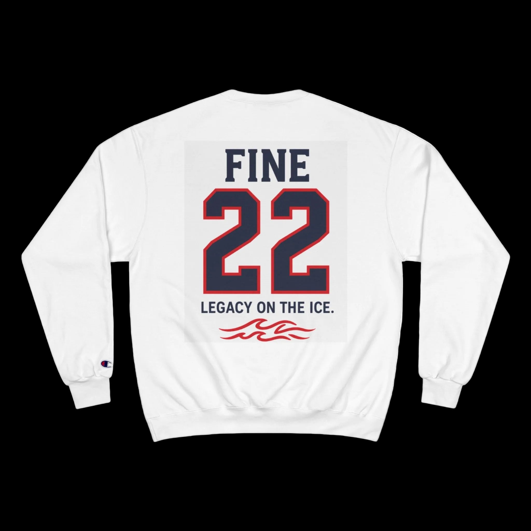 Hockey Legacy Sweatshirt — "Fine 22" Back Print Champion Crewneck
