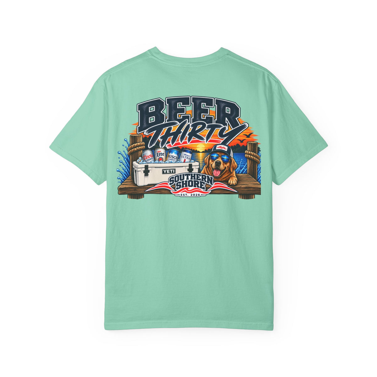 Beer Thirty T-Shirt — Southern Shore Cooler & Dog Beach Graphic Tee
