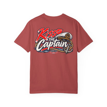 Kiss the Captain Graphic T-Shirt — Nautical Anchor Design
