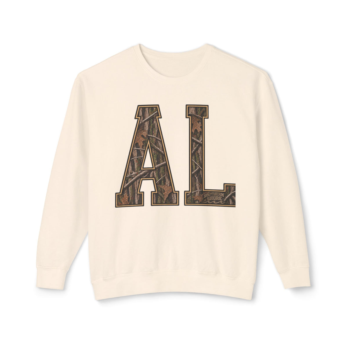 AL Camo Letter Crewneck Sweatshirt