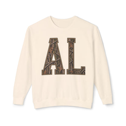 AL Camo Letter Crewneck Sweatshirt
