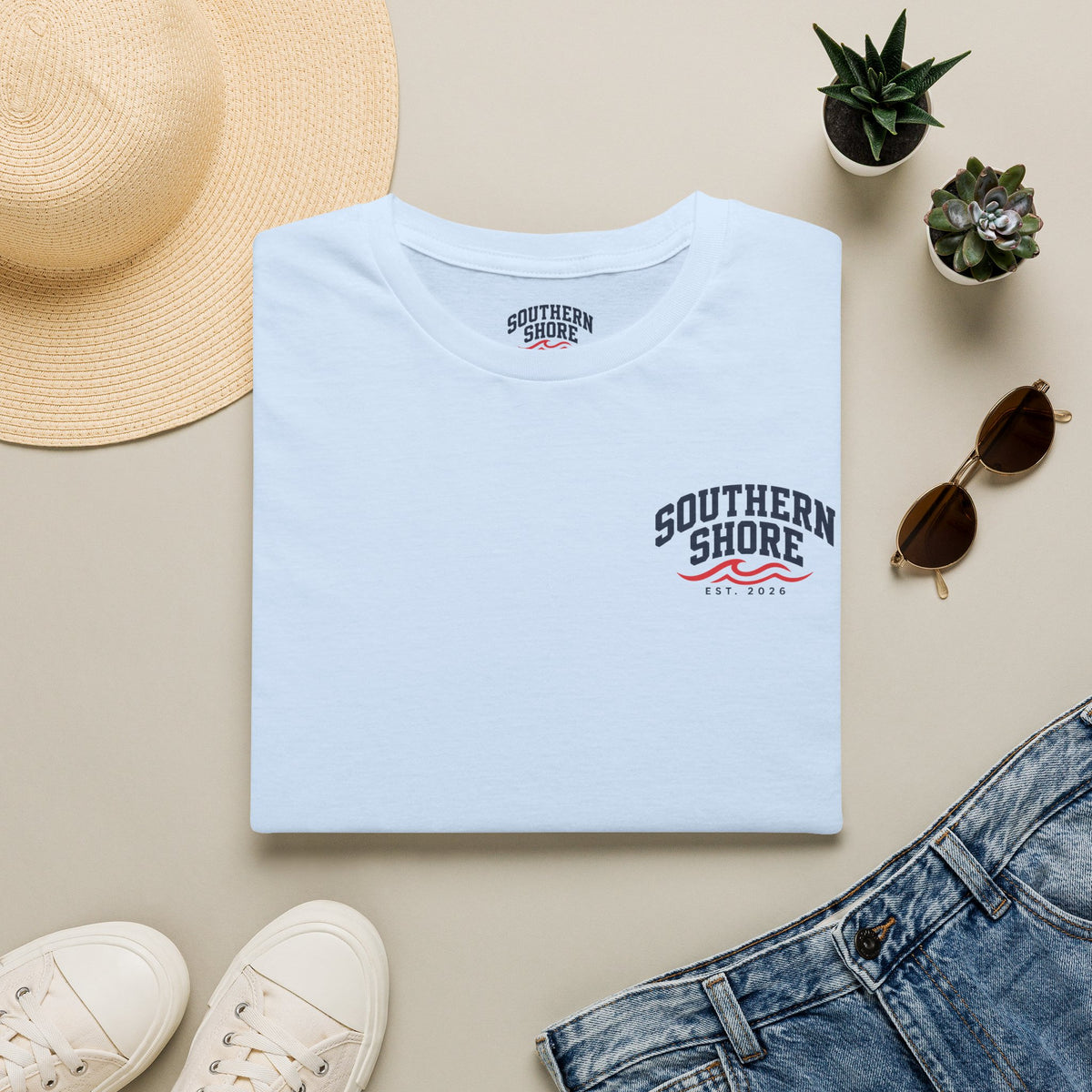 Southern Shore Pocket T‑Shirt — Coastal Graphic Tee