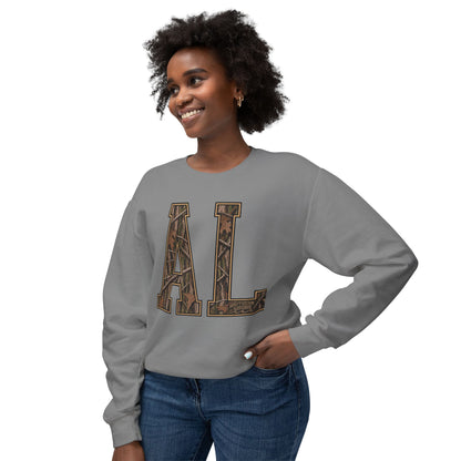 AL Camo Letter Crewneck Sweatshirt