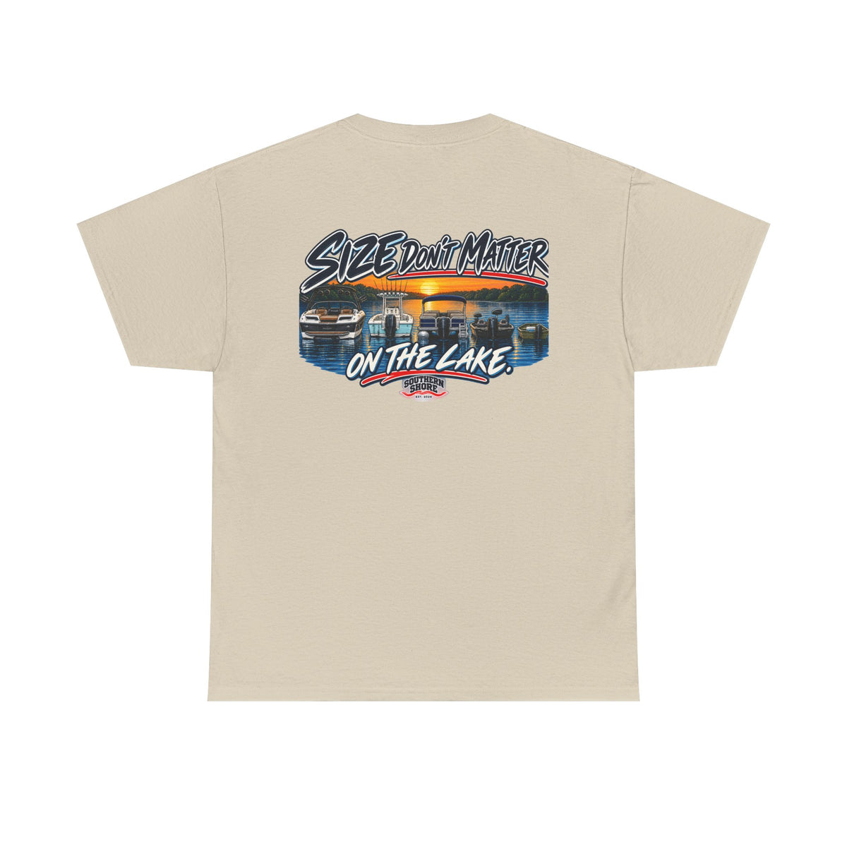 Lake Life Graphic Tee — "Size Don't Matter on the Lake"