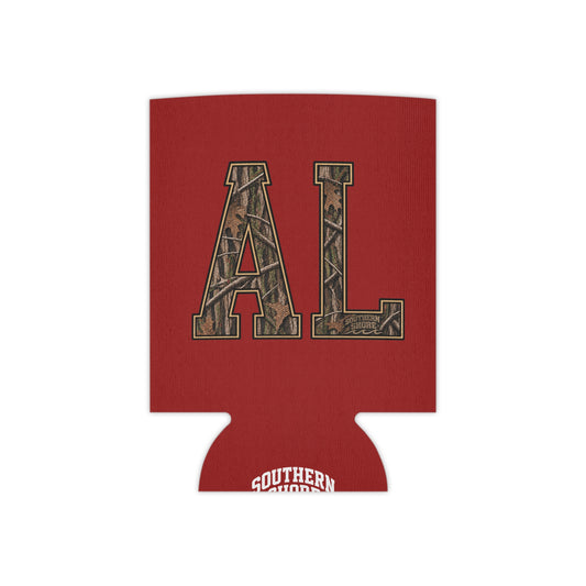 Southern Alabama Crimson Lettering Can Cooler