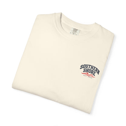 Dock-Blocking Tee — "No One Likes a Dock Blocker" Sunset Marina T-Shirt