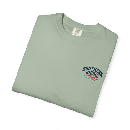 Dock-Blocking Tee — "No One Likes a Dock Blocker" Sunset Marina T-Shirt