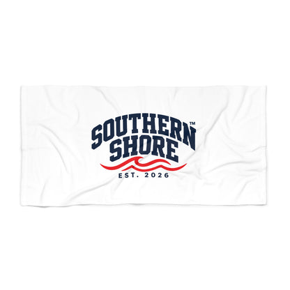 Southern Shore Beach Towel — Nautical Wave Logo, EST. 2026