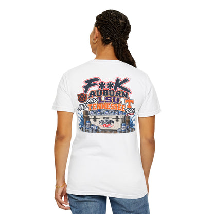 Graphic T‑Shirt — 'F**K Auburn, LSU, and Tennessee Too' Coastal Southern Shore Tee