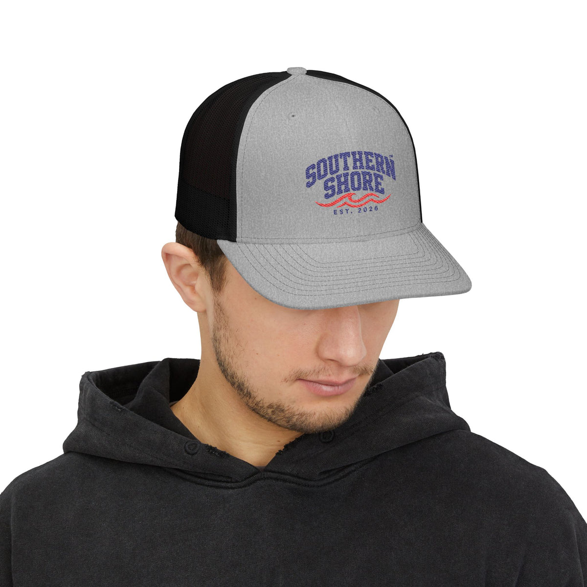 Southern Shore Trucker Cap - Vintage Beach Snapback Hat (Est. 2024)