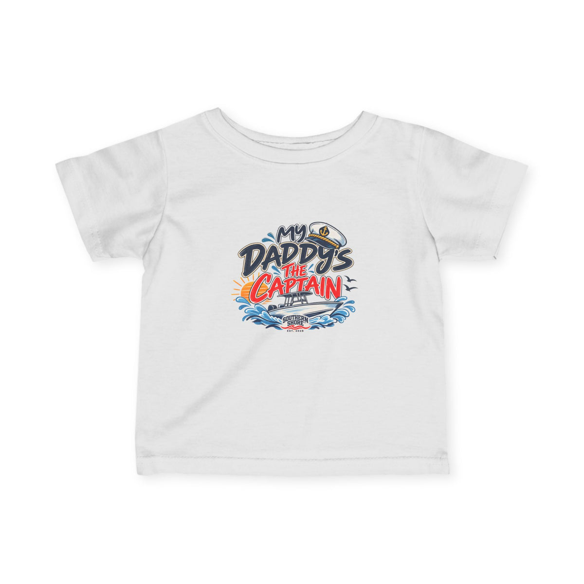 Infant Tee - "My Daddy's the Captain" Nautical Baby Shirt