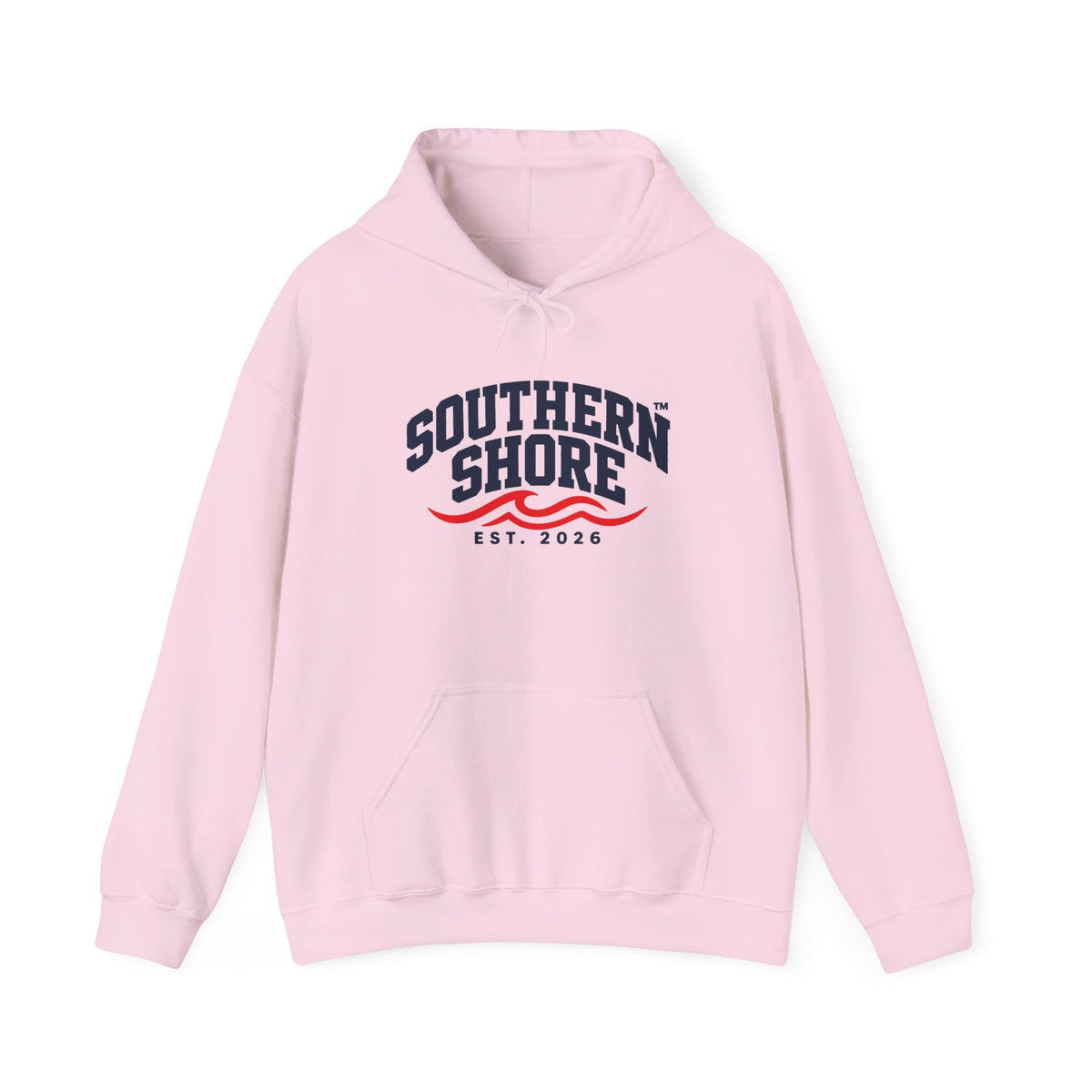 Southern Shore Hoodie — Coastal Vintage Logo Pullover (Est. 2026)