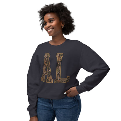 AL Camo Letter Crewneck Sweatshirt