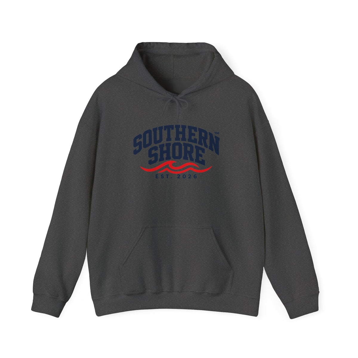Southern Shore Hoodie — Coastal Vintage Logo Pullover (Est. 2026)