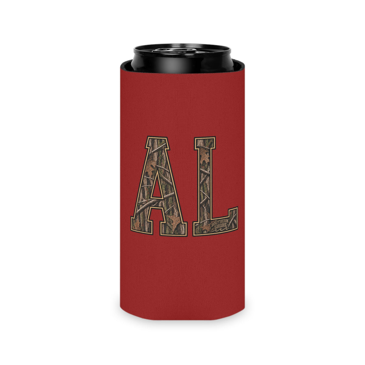Southern Alabama Crimson Lettering Can Cooler