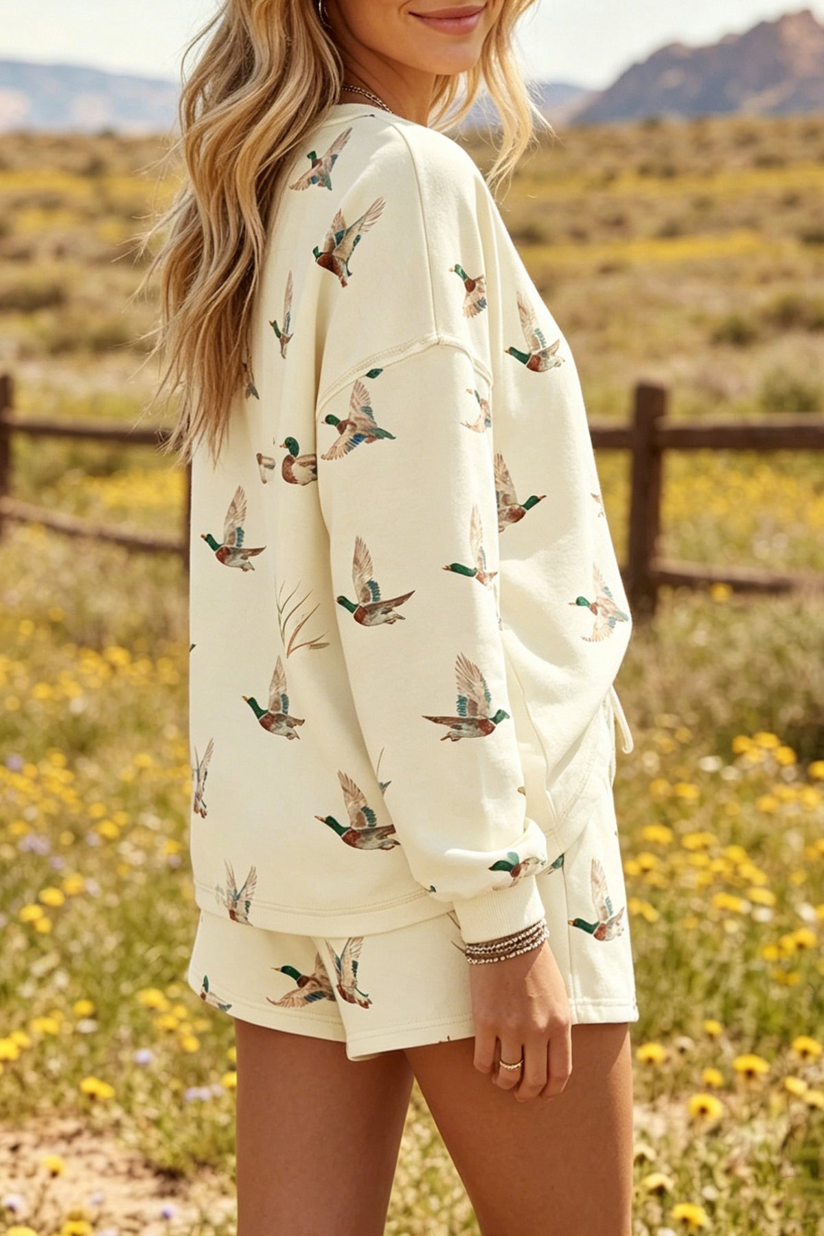 Southern Shore Mallard Print Shorts Set