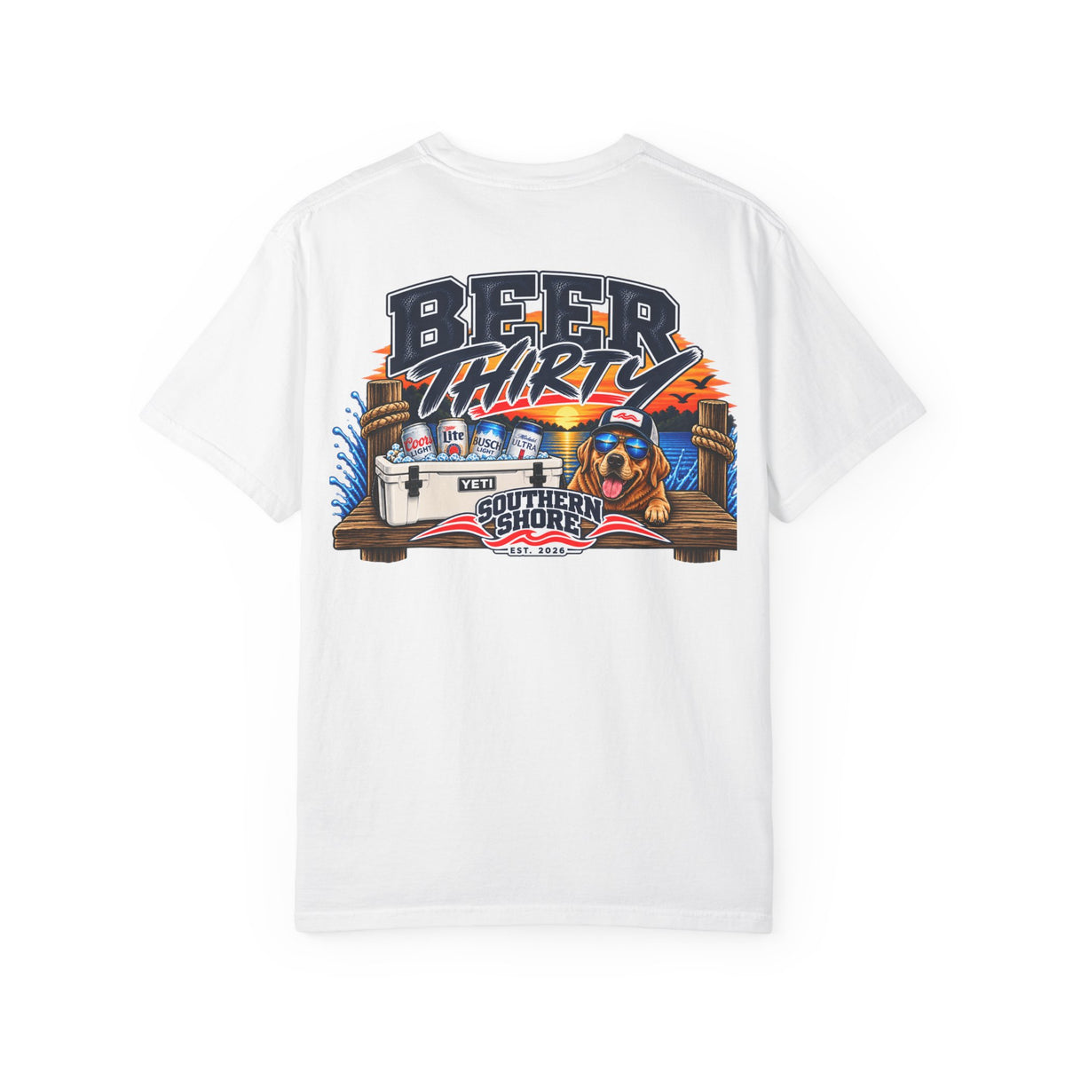 Beer Thirty T-Shirt — Southern Shore Cooler & Dog Beach Graphic Tee