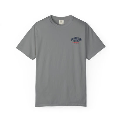 Dock-Blocking Tee — "No One Likes a Dock Blocker" Sunset Marina T-Shirt