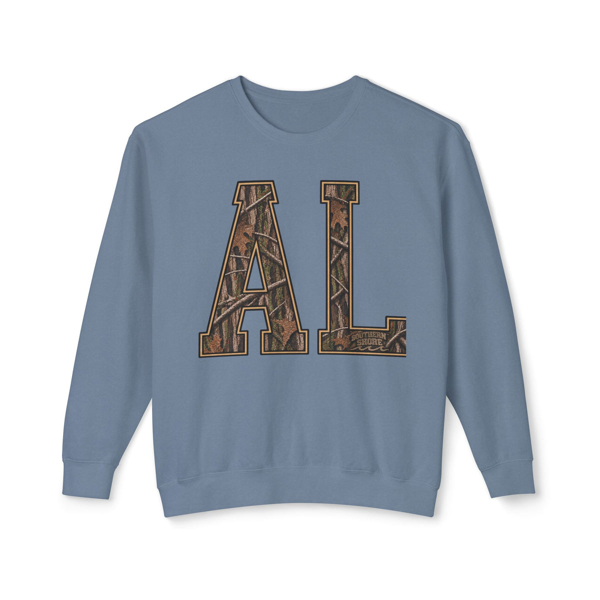 AL Camo Letter Crewneck Sweatshirt