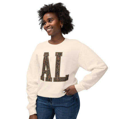 AL Camo Letter Crewneck Sweatshirt