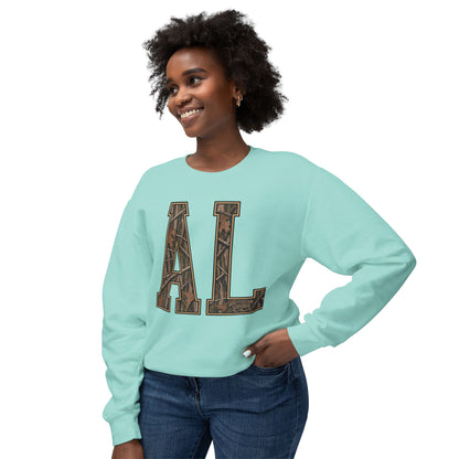 AL Camo Letter Crewneck Sweatshirt