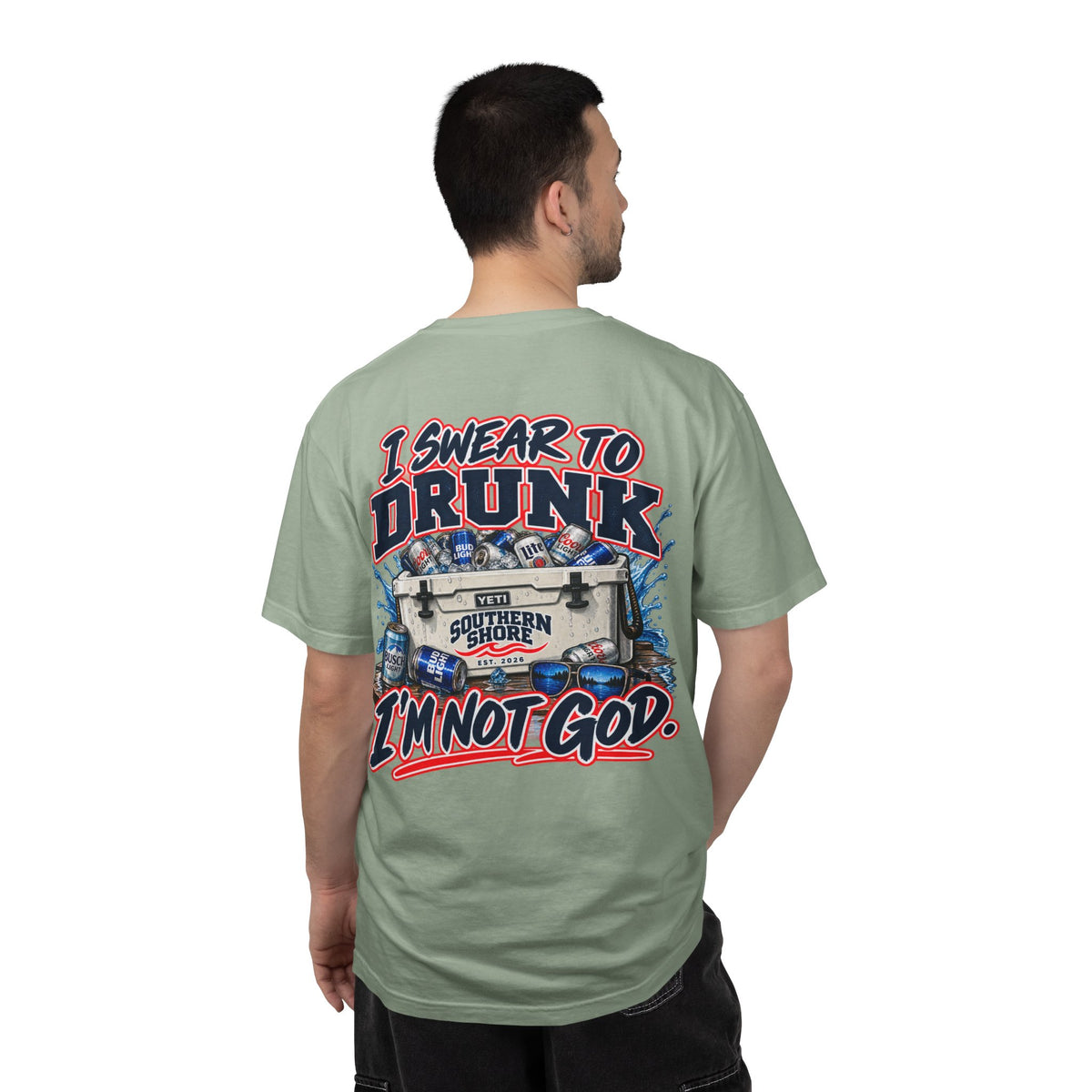 Southern Shore "I Swear to Drunk I'm Not God" Graphic T-Shirt