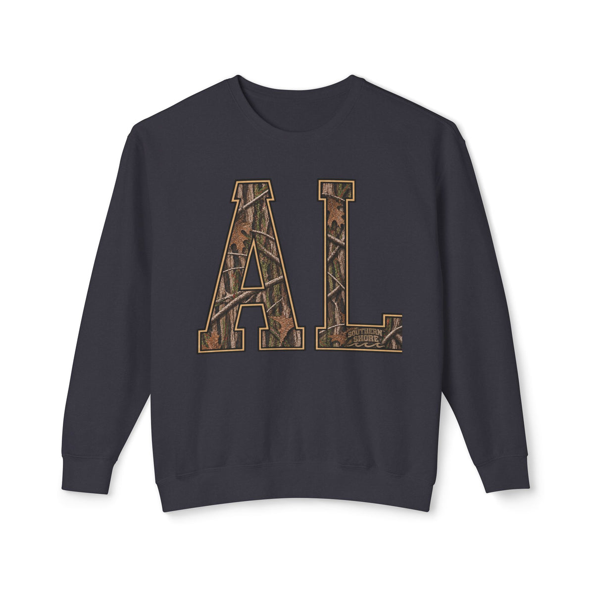 AL Camo Letter Crewneck Sweatshirt