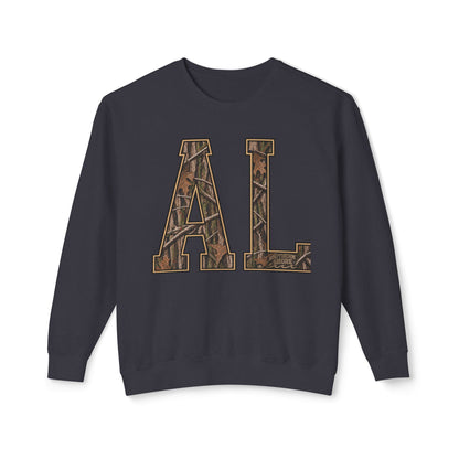 AL Camo Letter Crewneck Sweatshirt