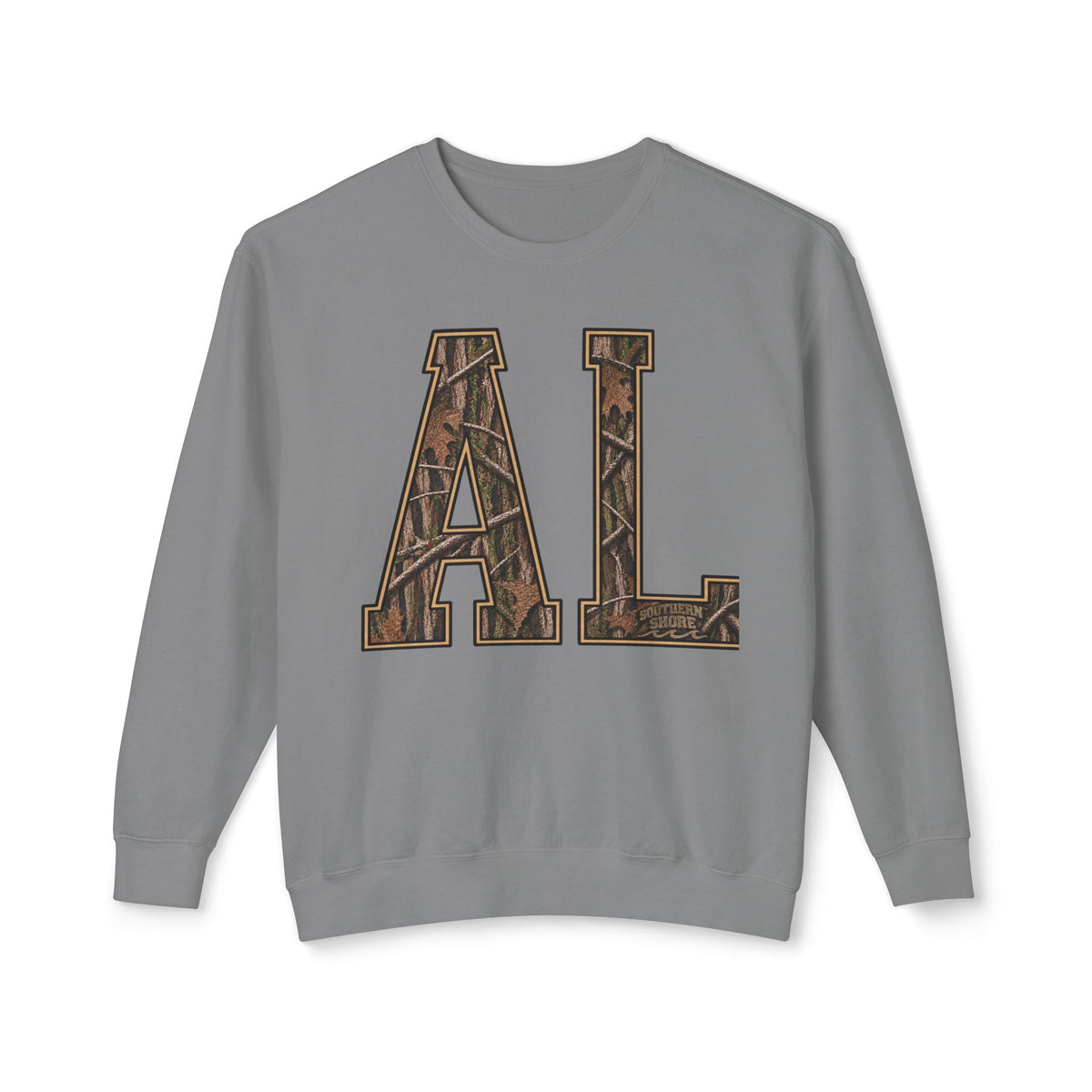 AL Camo Letter Crewneck Sweatshirt