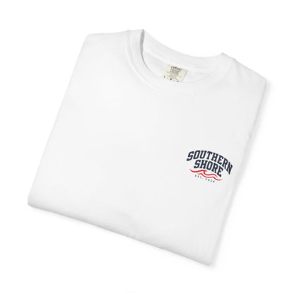 Dock-Blocking Tee — "No One Likes a Dock Blocker" Sunset Marina T-Shirt