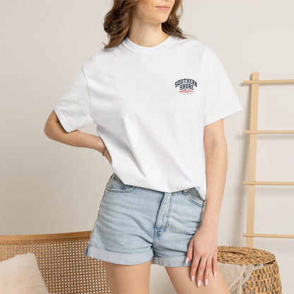 Dock-Blocking Tee — "No One Likes a Dock Blocker" Sunset Marina T-Shirt