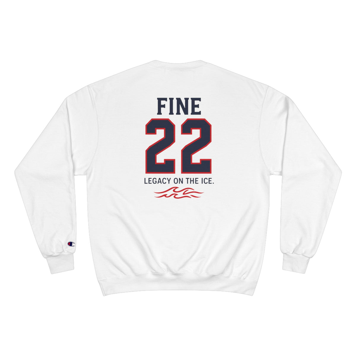 Hockey Legacy Sweatshirt — "Fine 22" Back Print Champion Crewneck