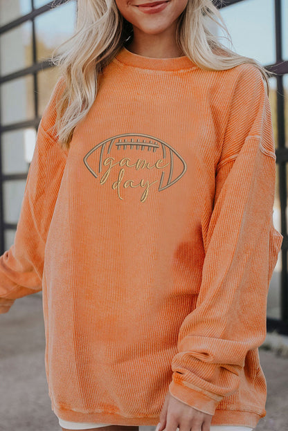 Southern Shore Game Day Embroidered Corduroy Sweatshirt