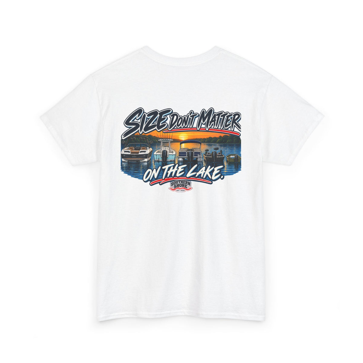 Lake Life Graphic Tee — "Size Don't Matter on the Lake"
