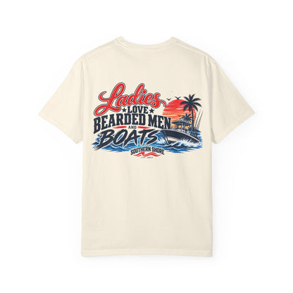 Ladies Love Bearded Men and Boats T-Shirt — Southern Shore Beach Tee