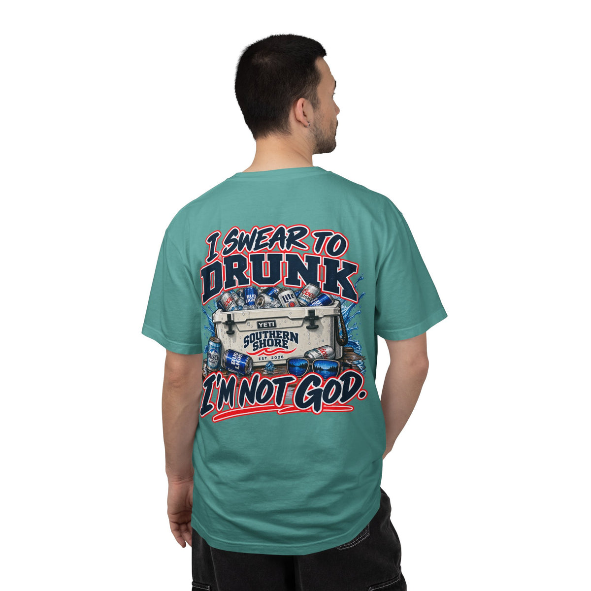 Southern Shore "I Swear to Drunk I'm Not God" Graphic T-Shirt
