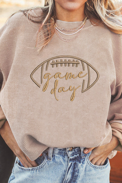Southern Shore Game Day Embroidered Corduroy Sweatshirt