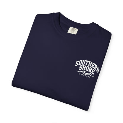 Dock-Blocking Tee — "No One Likes a Dock Blocker" Sunset Marina T-Shirt