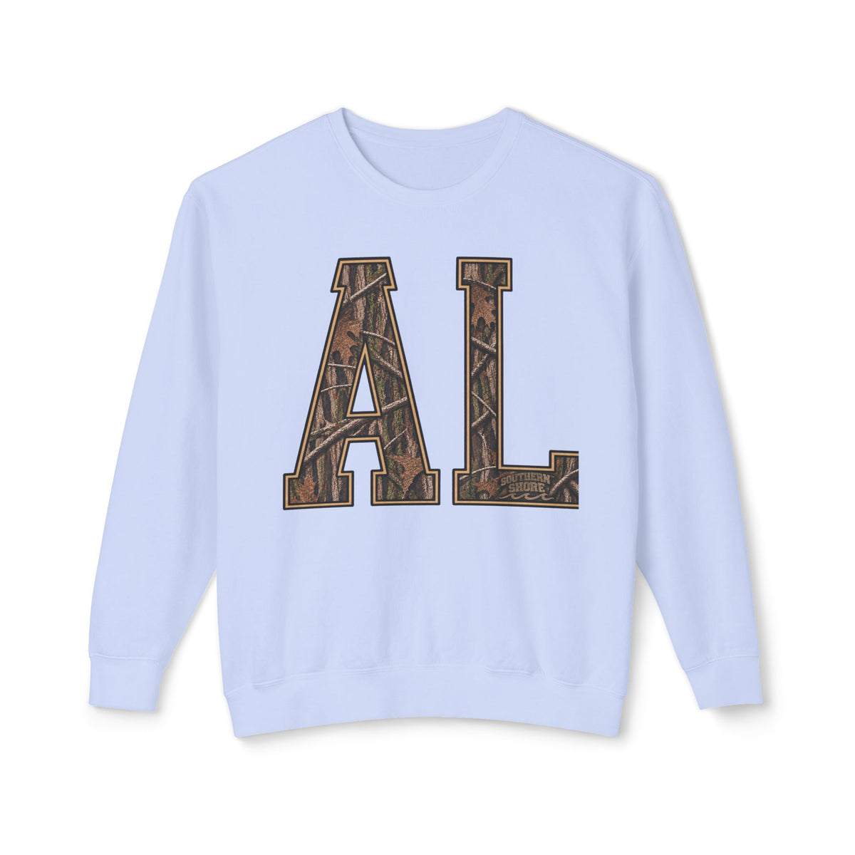 AL Camo Letter Crewneck Sweatshirt