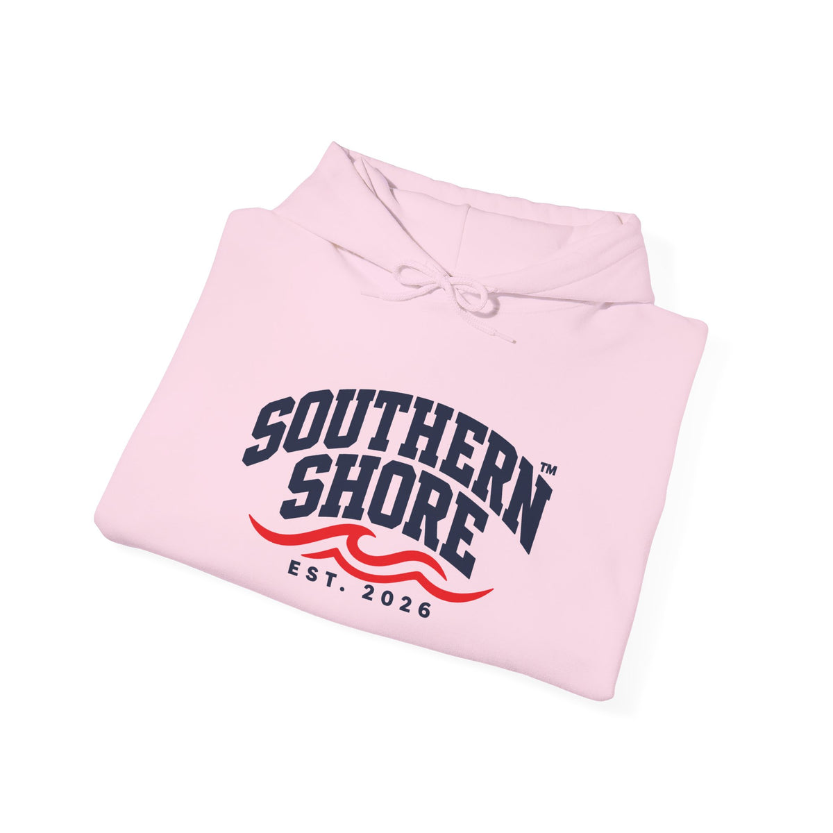Southern Shore Hoodie — Coastal Vintage Logo Pullover (Est. 2026)
